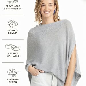 Gray Lightweight Poncho